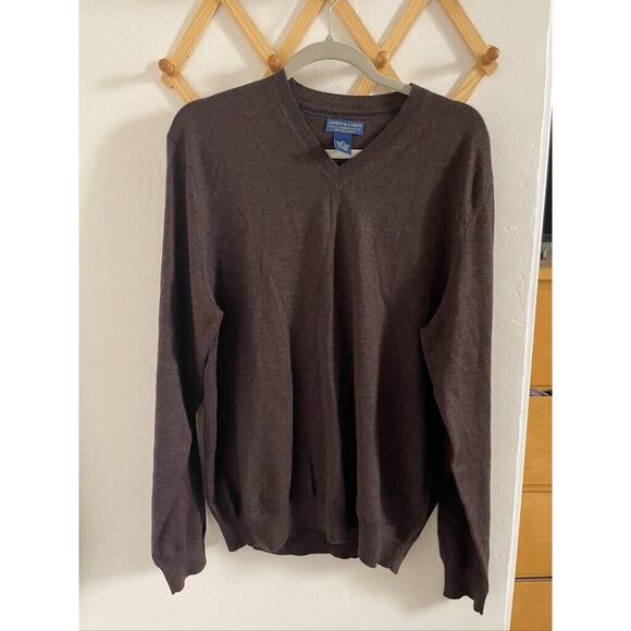 Joseph & Lyman Other - Joseph & Lyman Sweater Men's Large Italian 100% Merino Wool Pullover Brown